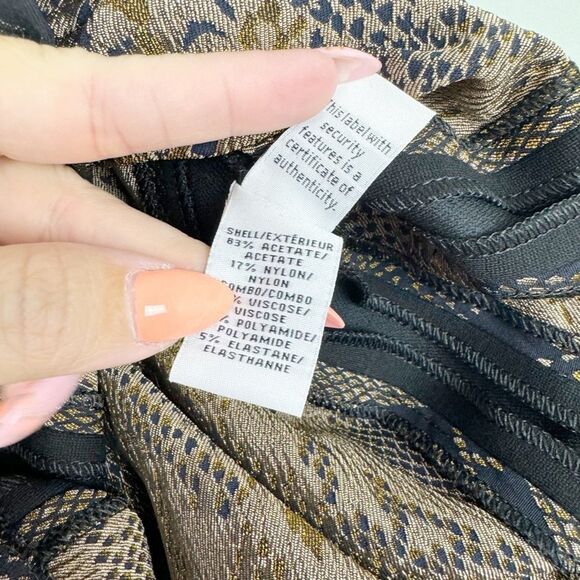 DIANE VON FURSTENBERG | Marta Python Print Black/Brown Skirt Women’s Size 4 - Picture 13 of 15